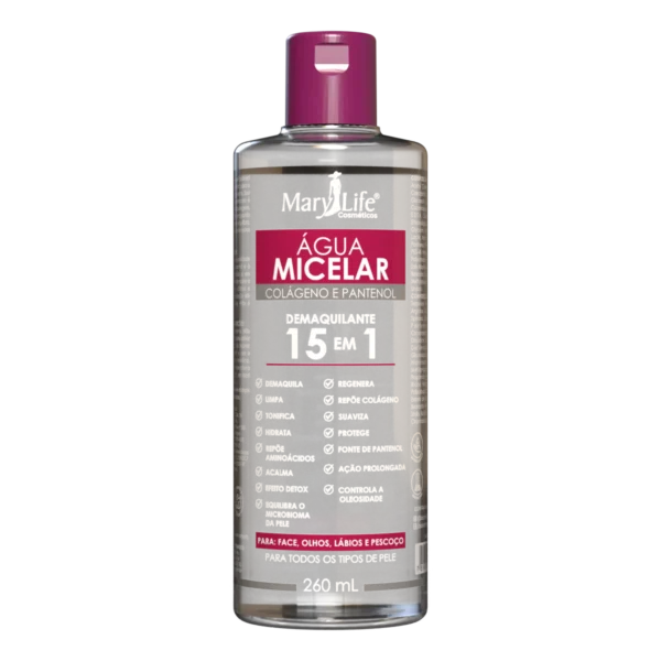AGUA MICELAR COLAGENO E PANTENOL 260ML