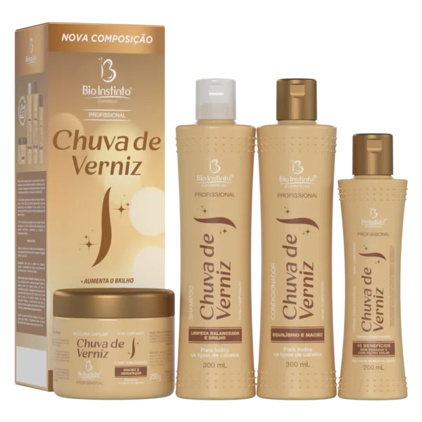 KIT CAPILAR CHUVA DE VERNIZ 4 ITENS